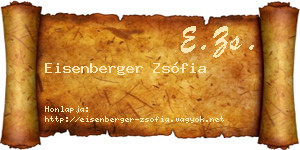Eisenberger Zsófia névjegykártya
